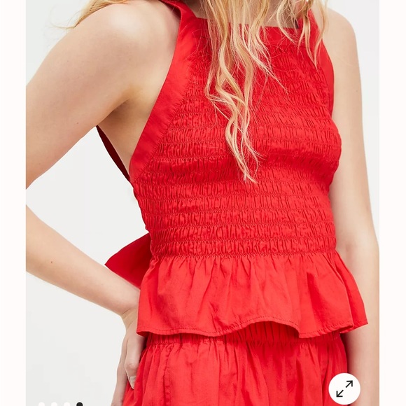 SOLD Free People Fez Set in Red Tulip size XS - Picture 4 of 13